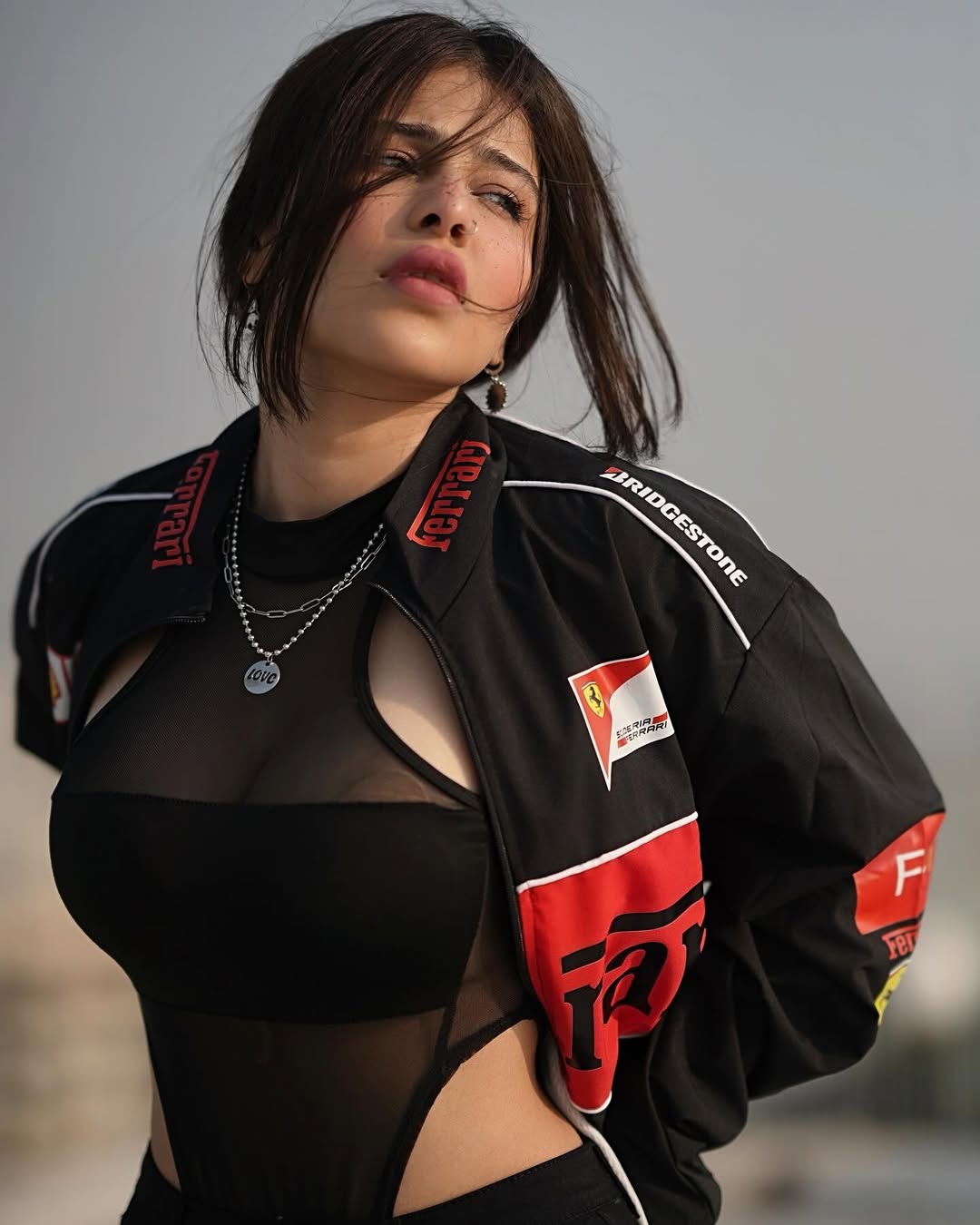 Black Ferrari Jacket in India by Grantiro side view