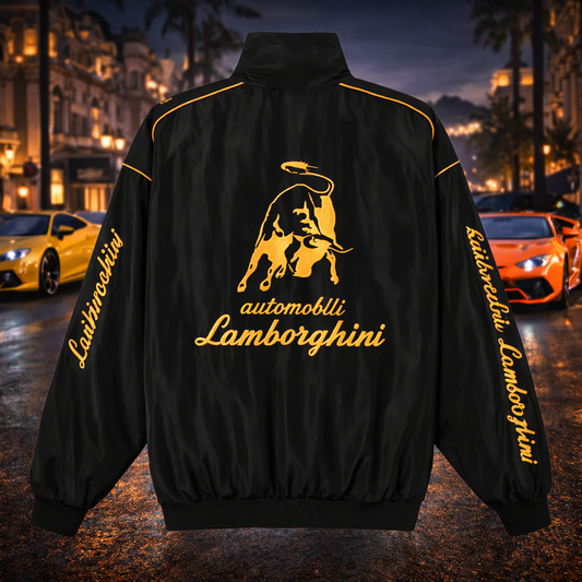 Black Lamborghini Racing Jacket — Limited Edition