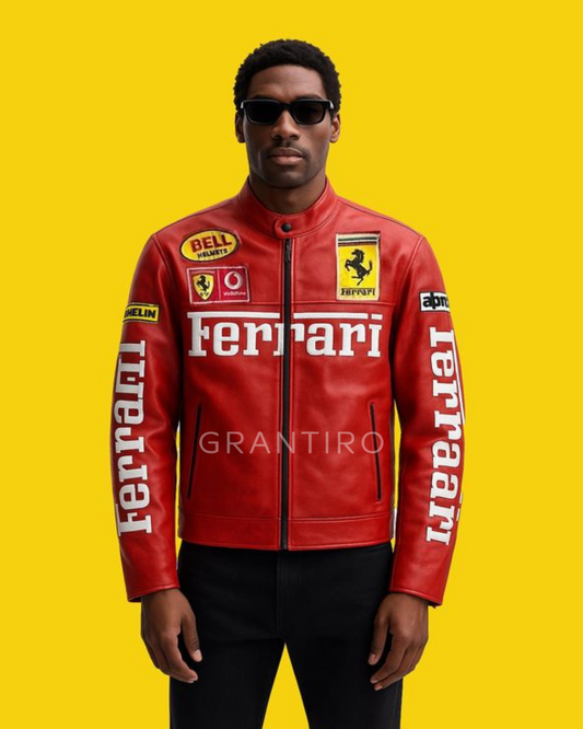 Red Ferrari Leather Jacket – Limited Edition
