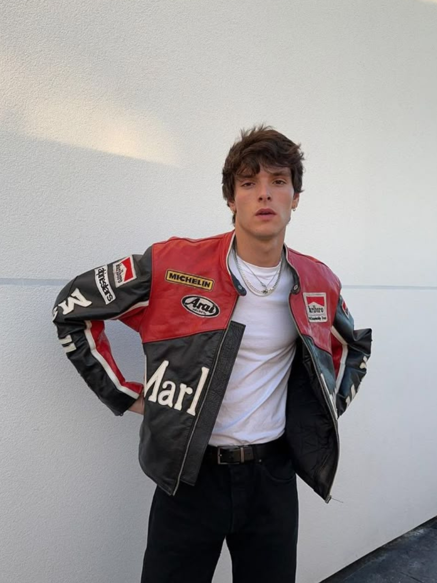 Marlboro Vintage Black Leather Jacket | FERAÏA Legacy Edition