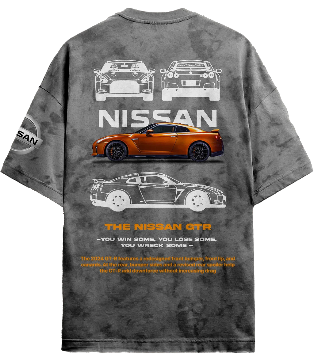 Grantiro Nissan GTR T-shirt from the Whimsical Wheels collection – premium unisex streetwear inspired by the legendary Japanese supercar.