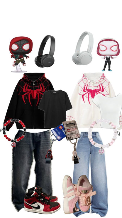 Spider Web Zip-Up Hoodie - Black -(Limited Edition)