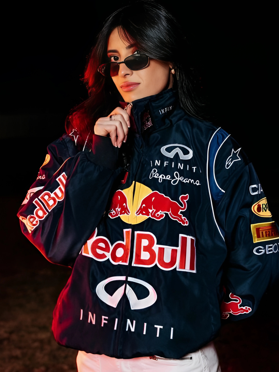 Red Bull Racing Puffer Embroidered Jacket – NAVY BLUE – Limited Drop | FERAÏA F1 Edition