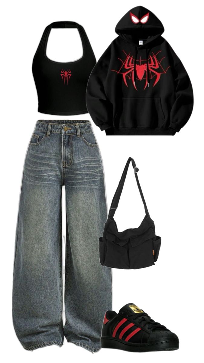 Spider Web Zip-Up Hoodie - Black -(Limited Edition)