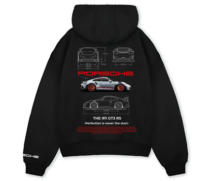 Black Porsche Hoodie in India by Grantiro
