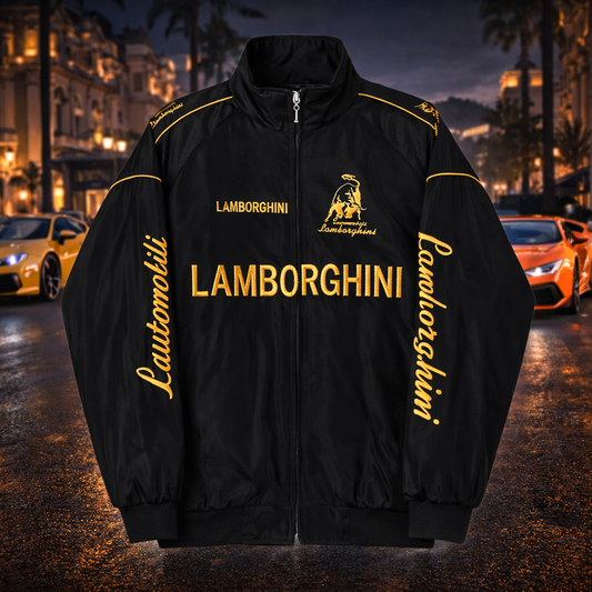 Black Lamborghini Racing Jacket — Limited Edition