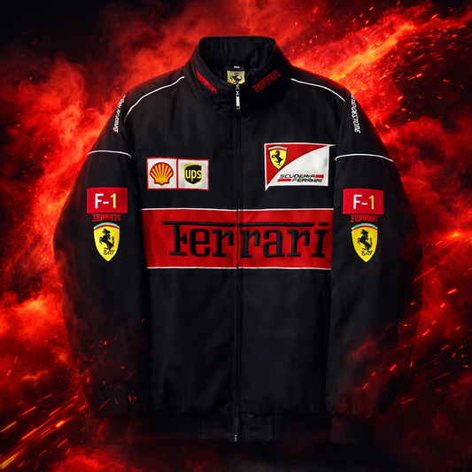 Black Ferrari Racing Jacket — Limited Edition
