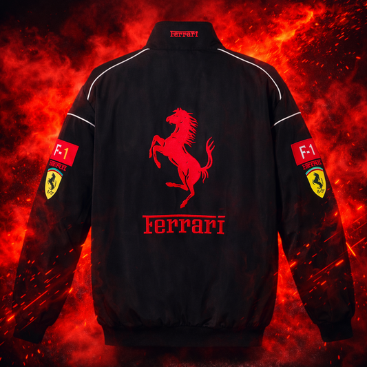Black Ferrari Racing Jacket — Limited Edition