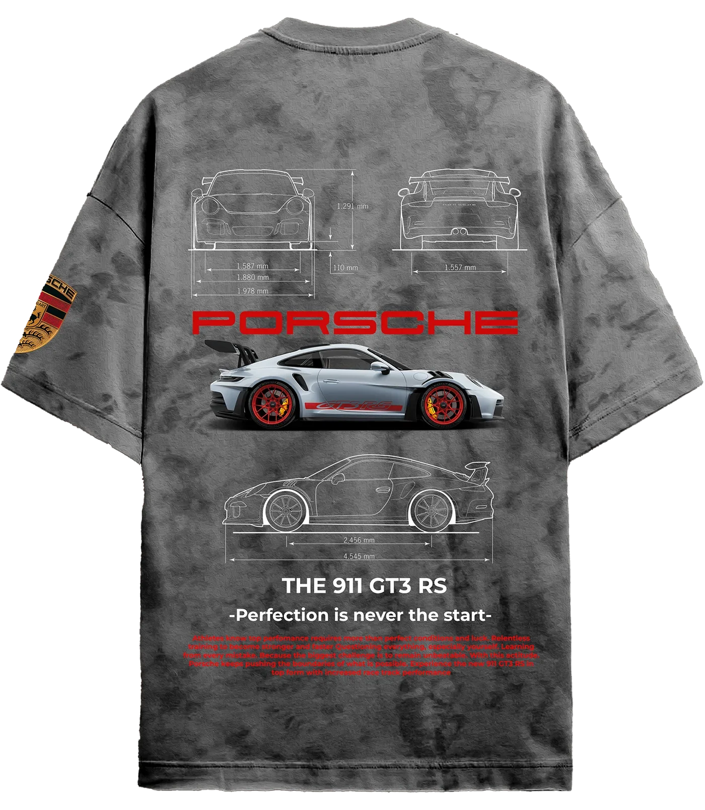 Grantiro Porsche jacket from the Whimsical Wheels collection – premium unisex racing jacket inspired by Porsche’s iconic design.