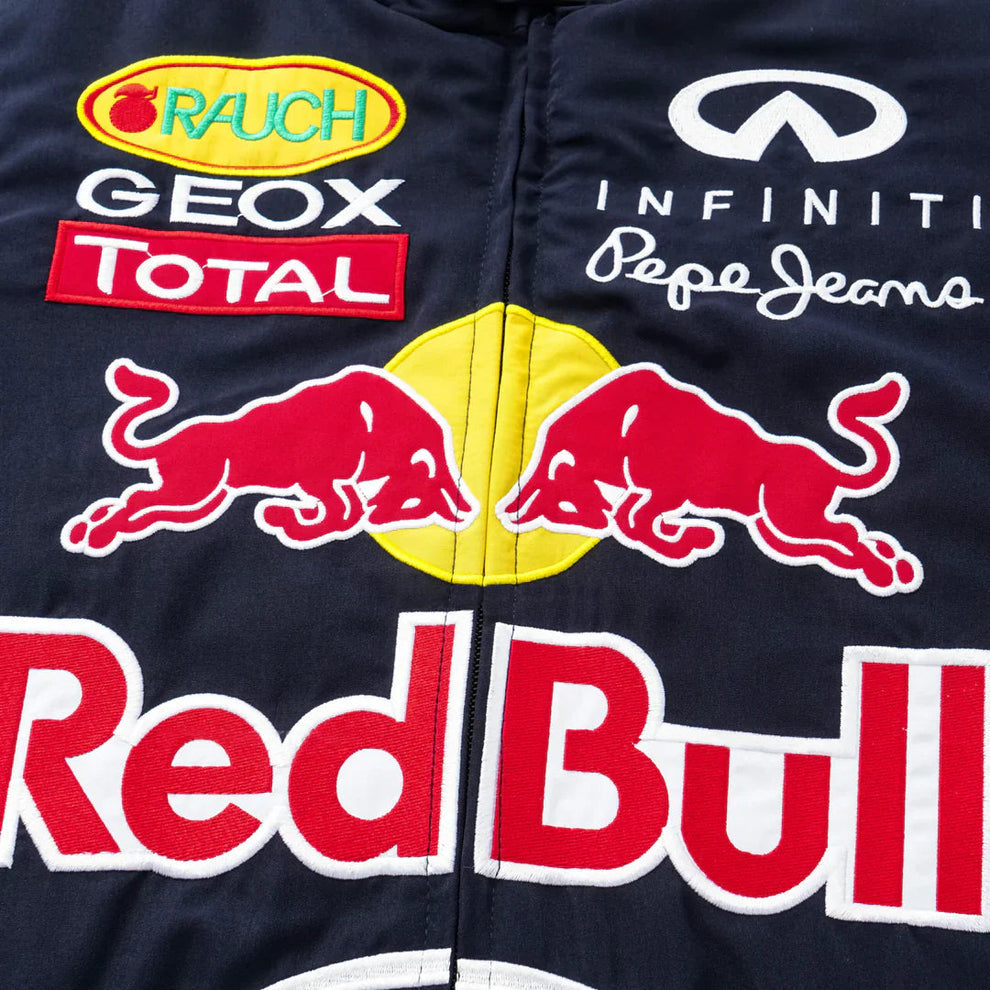 Red Bull Racing Puffer Embroidered Jacket – NAVY BLUE – Limited Drop | FERAÏA F1 Edition