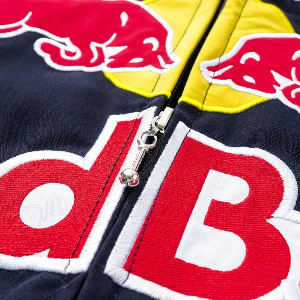 Red Bull Racing Puffer Embroidered Jacket – NAVY BLUE – Limited Drop | FERAÏA F1 Edition