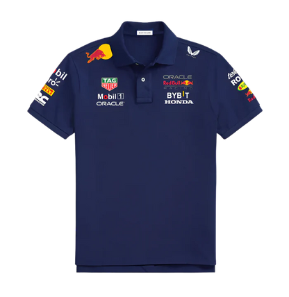 Grantiro Red Bull polo T-shirt in India – premium unisex motorsport-inspired polo for F1 and racing fans.